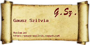 Gausz Szilvia névjegykártya