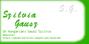 szilvia gausz business card